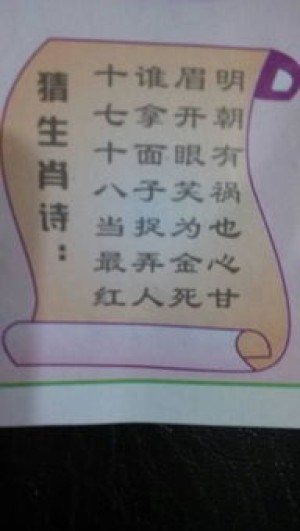满打一准生肖